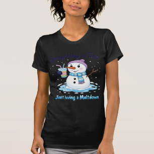 Camiseta hombre de nieve   Una fusión   Todo está bien