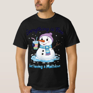 Camiseta hombre de nieve Una fusión Todo está bien