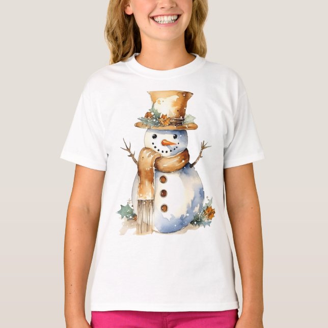 Camiseta Hombre De Nieve Vestido De Oro (Anverso)