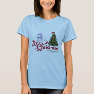Camiseta Hombre de nieve y árbol de Navidad "Feliz Navidad"