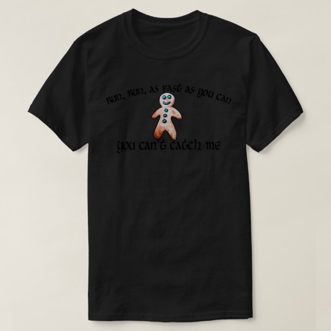 Camiseta Hombre de pan de jengibre1 (Diseño del anverso)