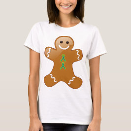 Camiseta Hombre de pan de jengibre con cinta verde Verde az
