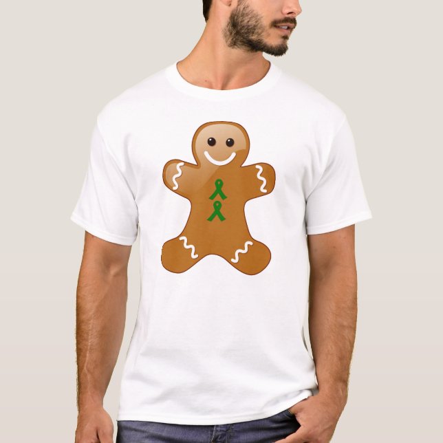Camiseta Hombre de pan de jengibre con cintas de sensibiliz (Anverso)