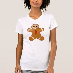 Camiseta Hombre de pan de jengibre con cintas de toma de co