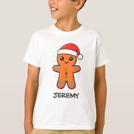 Camiseta Hombre de pan de jengibre con Navidades de Santa H