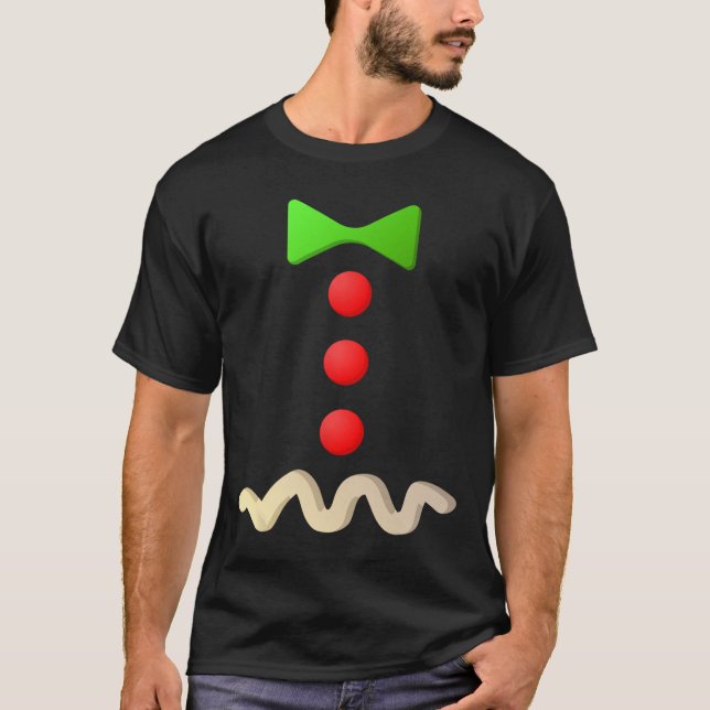 Camiseta Hombre de pan de jengibre disfraces de Halloween (Anverso)