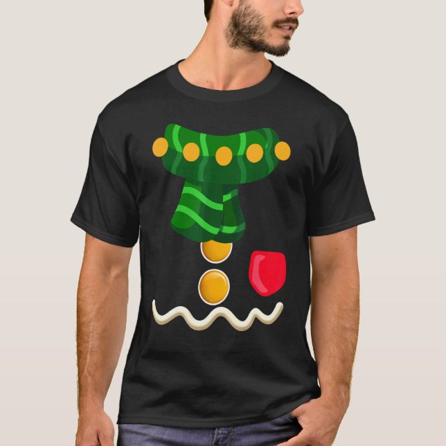 Camiseta Hombre de pan de jengibre disfraces niños Navidade (Anverso)