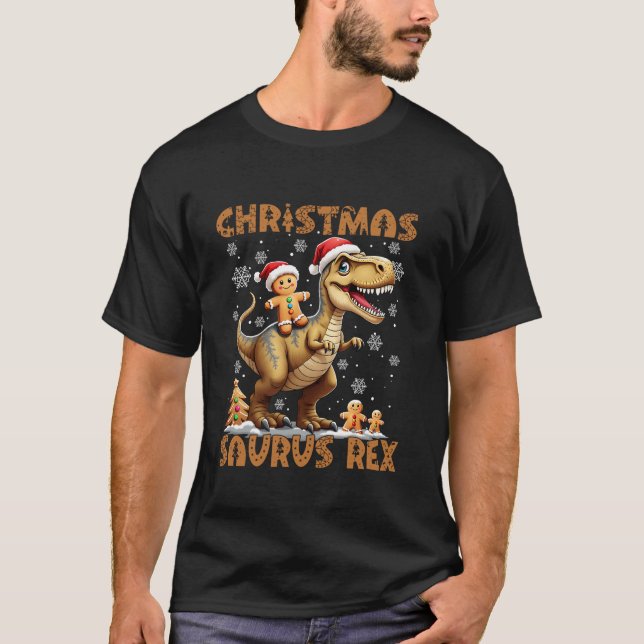 Camiseta Hombre de pan de jengibre disfraz Dinosaurio Sauru (Anverso)