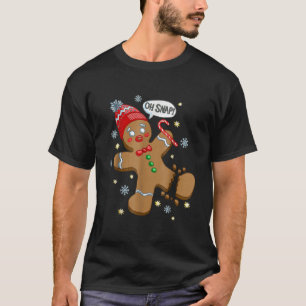 Camiseta Hombre de pan de jengibre lindo Oh Navidades diver