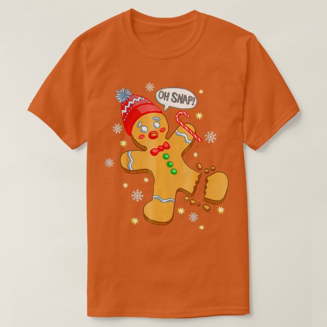 Camiseta Hombre de pan de jengibre lindo Oh Navidades diver (Diseño del anverso)