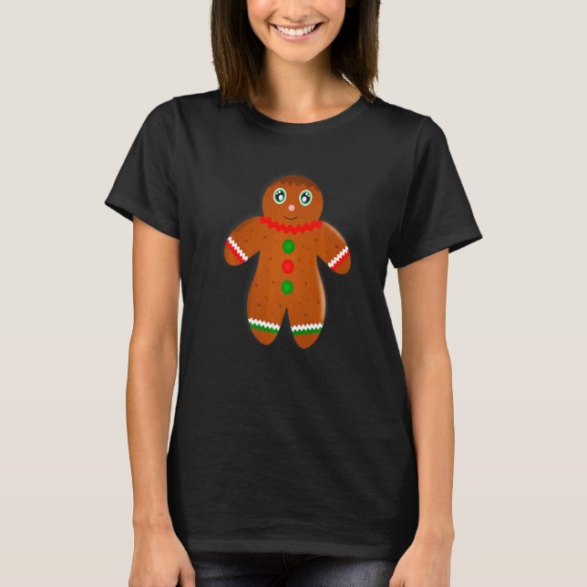 Camiseta Hombre de pan de jengibre mujer Navidad de la casa (Anverso)