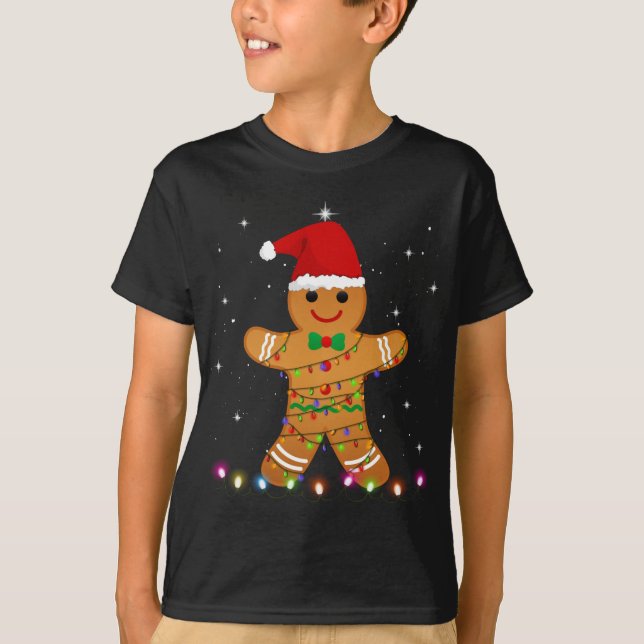 Camiseta Hombre de pan de jengibre Navidades Cookie hace fe (Anverso)