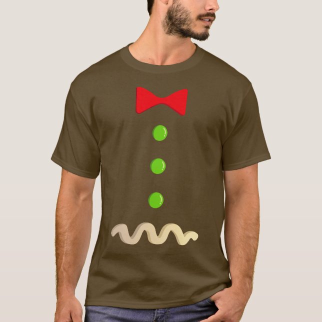 Camiseta Hombre de pan de jengibre Navidades de disfraces h (Anverso)