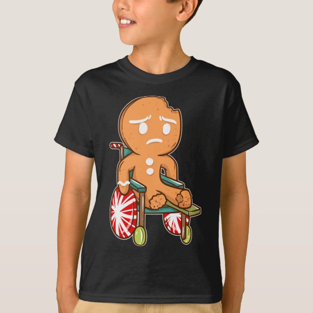Camiseta Hombre de pan de jengibre Navidades graciosos Oh R (Anverso)