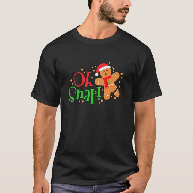 Camiseta Hombre de pan de jengibre Navidades Oh Baking Bake (Anverso)