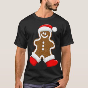 Camiseta Hombre de pan de jengibre Navidades Santa Claus