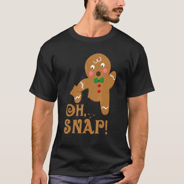 Camiseta Hombre de pan de jengibre Oh Hombre de galleta de  (Anverso)