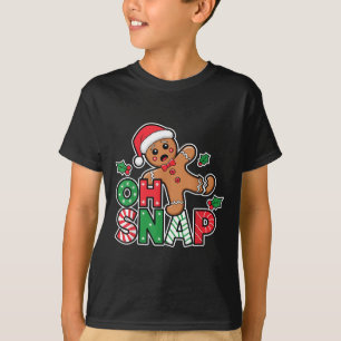 Camiseta Hombre de pan de jengibre Oh Navidades de chapa Fu