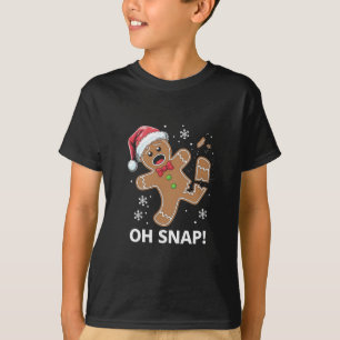 Camiseta Hombre de pan de jengibre Oh Navidades de chapa Gr