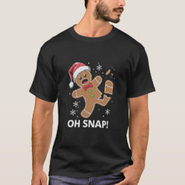 Camiseta Hombre de pan de jengibre Oh Navidades de chapa Gr