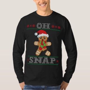 Camiseta Hombre de pan de jengibre Oh Navidades de chapa su