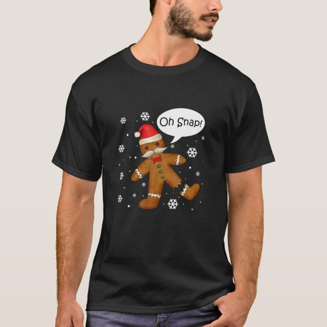 Camiseta Hombre de pan de jengibre Oh Navidades de cola Coo (Anverso)