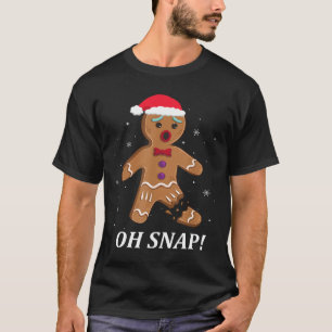 Camiseta Hombre de pan de jengibre Oh Navidades de cola Coo