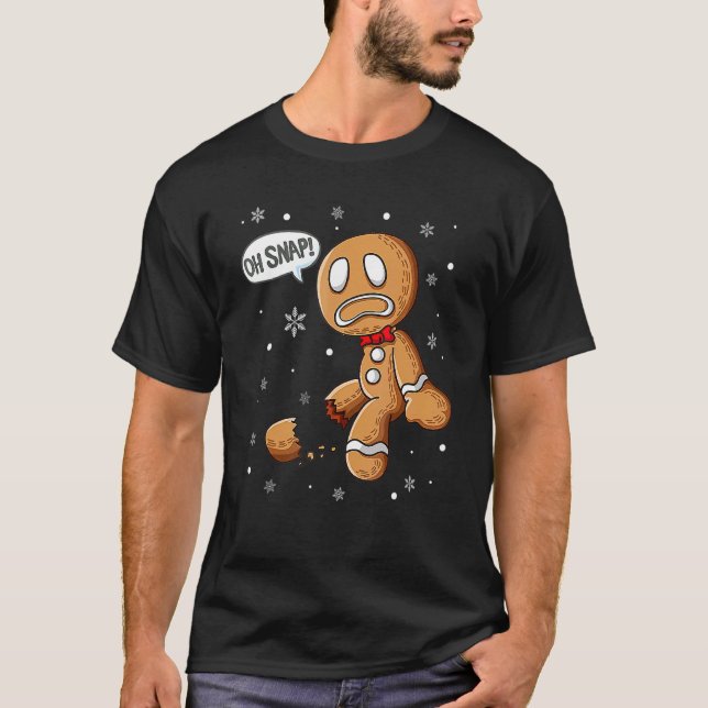 Camiseta Hombre de pan de jengibre Oh Navidades de cola Coo (Anverso)