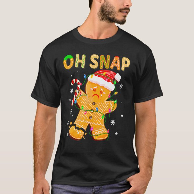 Camiseta Hombre de pan de jengibre Oh Navidades de cola Coo (Anverso)
