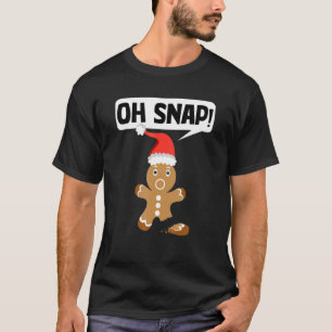 Camiseta Hombre de pan de jengibre Oh Navidades de galletas