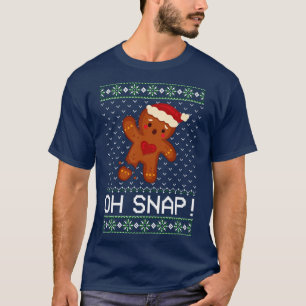 Camiseta Hombre de pan de jengibre Oh Navidades Snap