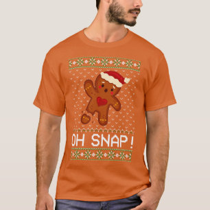 Camiseta Hombre de pan de jengibre Oh Navidades Snap
