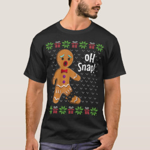 Camiseta Hombre de pan de jengibre Oh Snap Graciosa Festín 