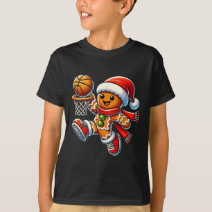 Camiseta Hombre de pan de jengibre que juega a los Navidade