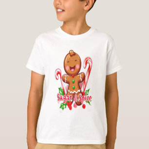 Camiseta Hombre de pan de jengibre y Navidades de cane de c