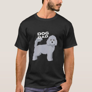 Camiseta Hombre de papá, perro de caniche gris