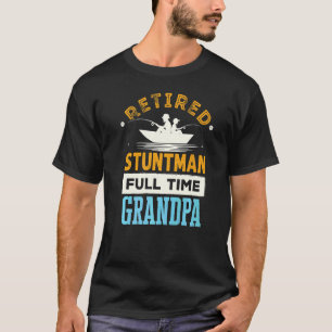 Camiseta Hombre de piedra jubilado a tiempo completo abuelo