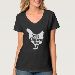 Camiseta Hombre de pollo loco Mejor Granja Orgánica de Poll