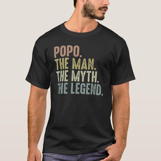 Camiseta Hombre De Popo Leyenda De Mito Para Hombres Día De (Anverso)