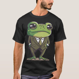 Camiseta Hombre de rana, mr frog, sapo en traje, rana seria