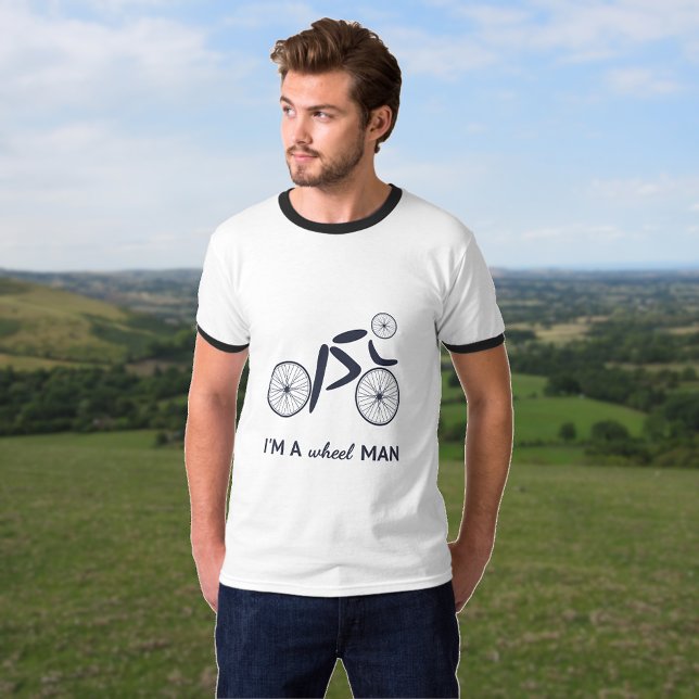 Camiseta Hombre de ruedas tirando graciosos ciclistas (Subido por el creador)