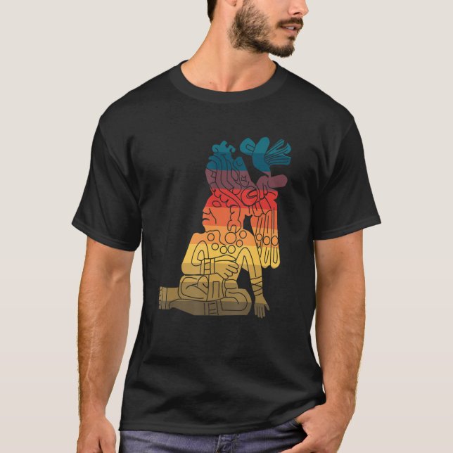 Camiseta Hombre de sentada maya azteca incan (Anverso)