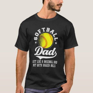 Camiseta Hombre De Softbol A Papá Le Gusta El Béisbol Con U