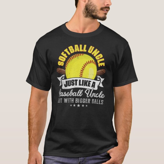 Camiseta Hombre de Softbol como un tío de béisbol con (Anverso)