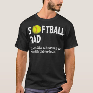 Camiseta Hombre de Softbol papá igual que padre de béisbol