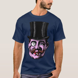 Camiseta Hombre de sombrero superior de cosecha de vintage