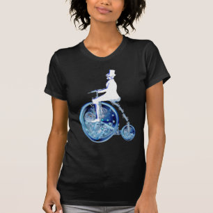Camiseta Hombre de Steampunk con neón blanco azul penny far