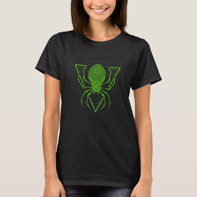 Camiseta Hombre de tatuaje tribal de araña de halloween sag (Anverso)