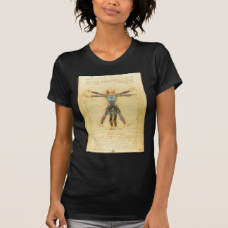 Camiseta Hombre de Vitruvian de da Vinci con los tatuajes