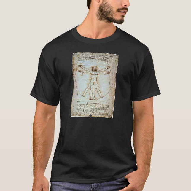 Camiseta Hombre de Vitruvian de Leonardo da Vinci (Anverso)